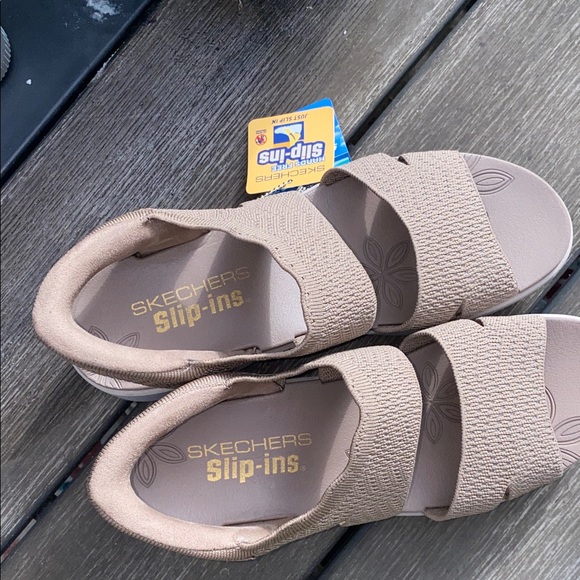 Skechers Slip-ins Women's Mocha  Sandals Size 10 - Picture 7 of 11